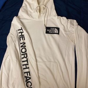 North Face - Mens Small White Graphic Hoodie
